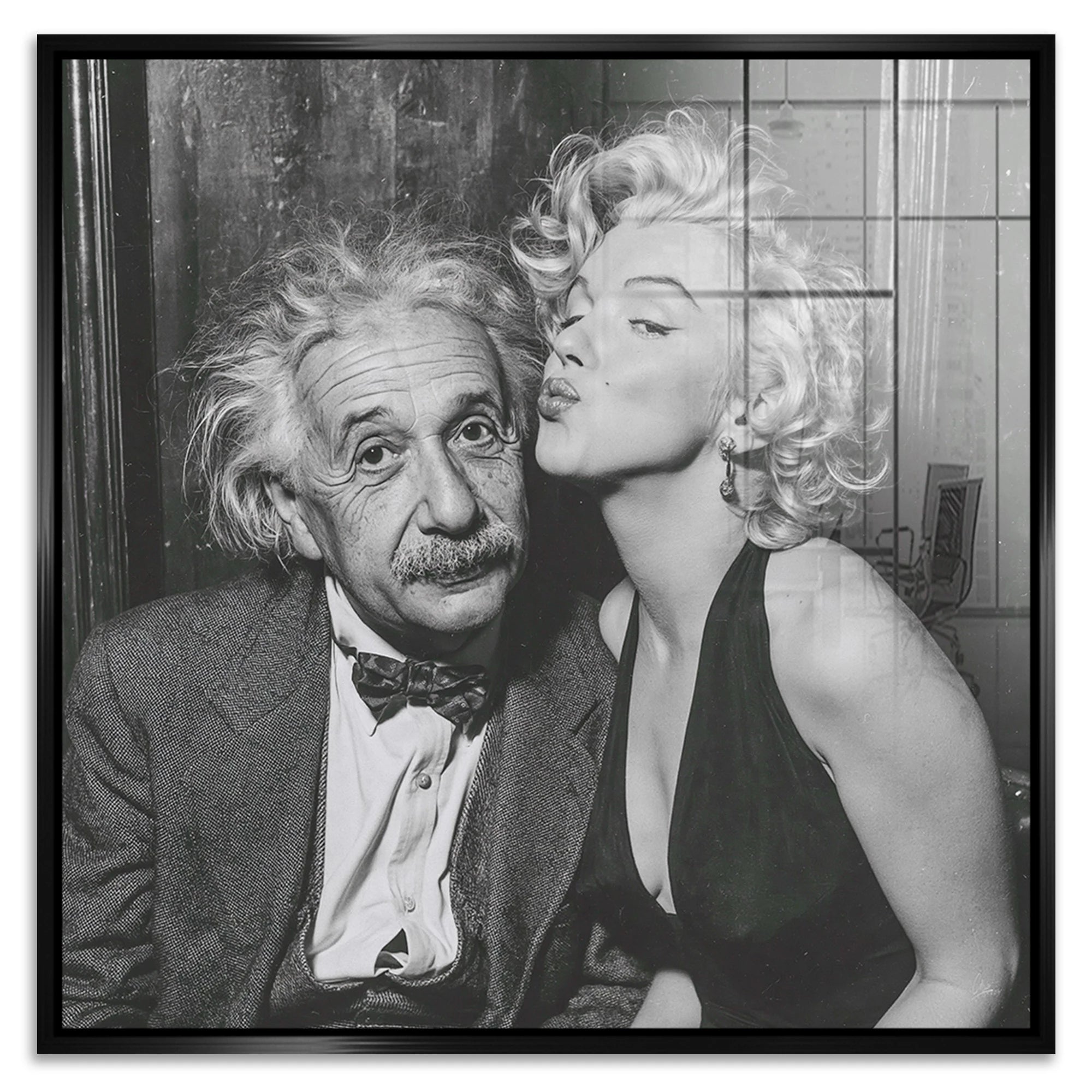 Einstein Monroe Secret Acrylglasbild