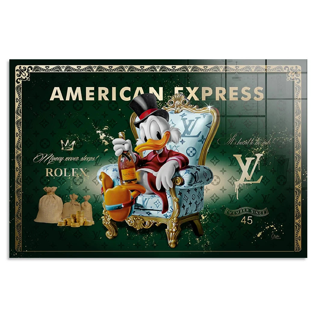 Dagobert Duck Millionaire Acrylglasbild
