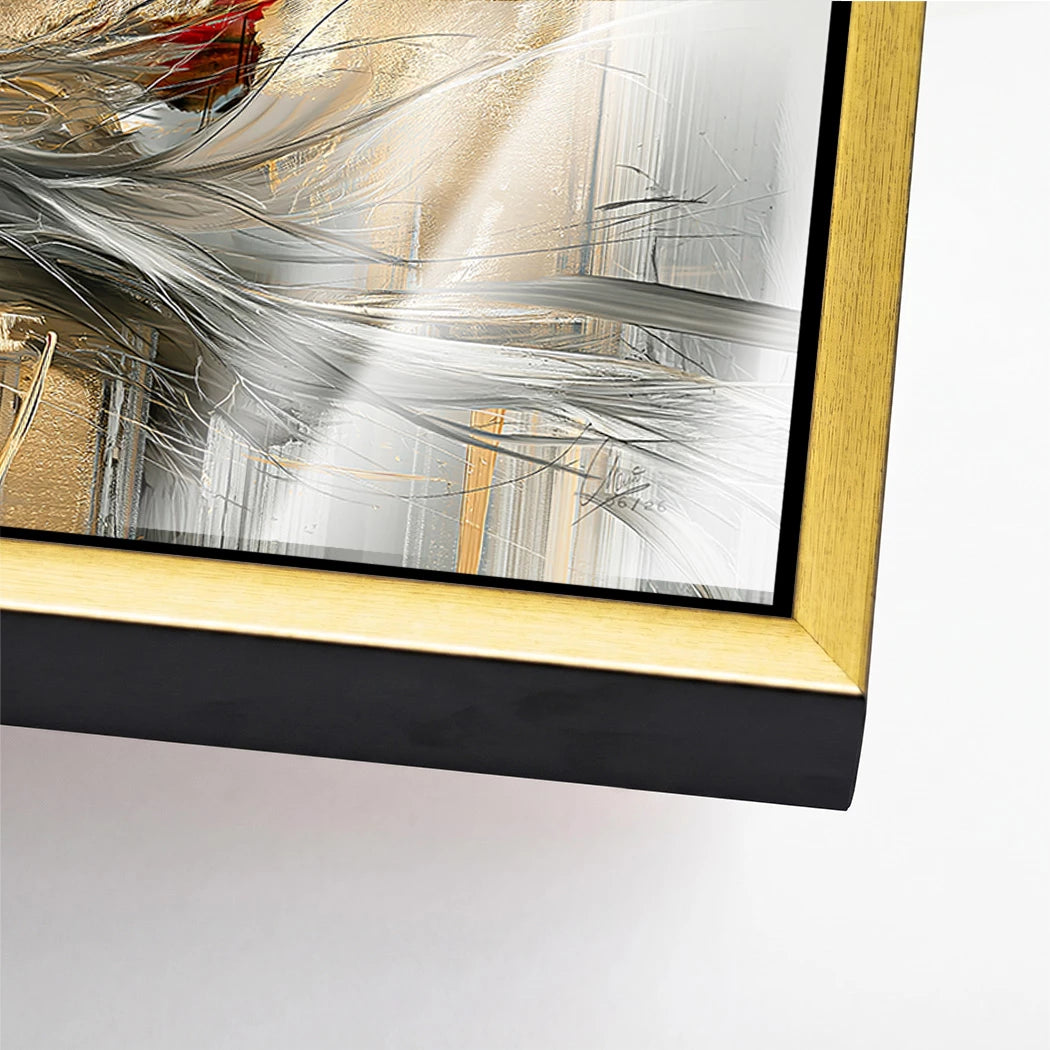 Highland Rind Gold Acrylglasbild