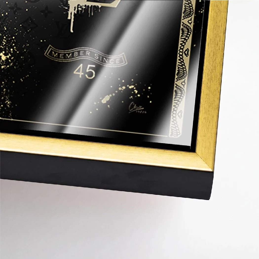 Dagobert Duck Black Amex Acrylglasbild