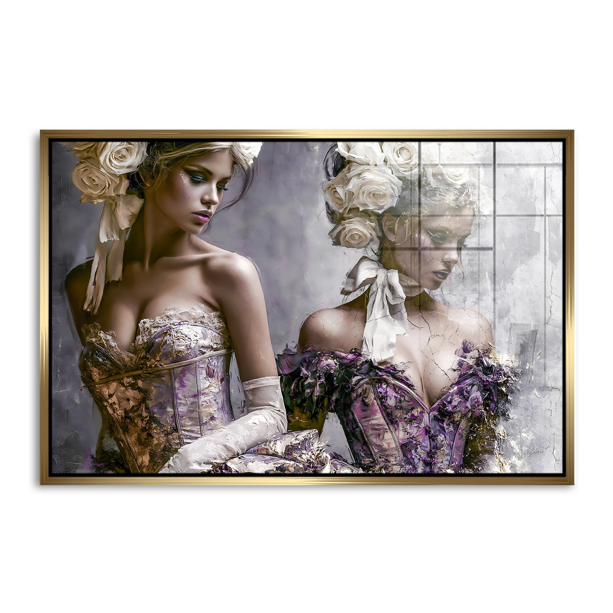 Rosen Duett Acrylglasbild