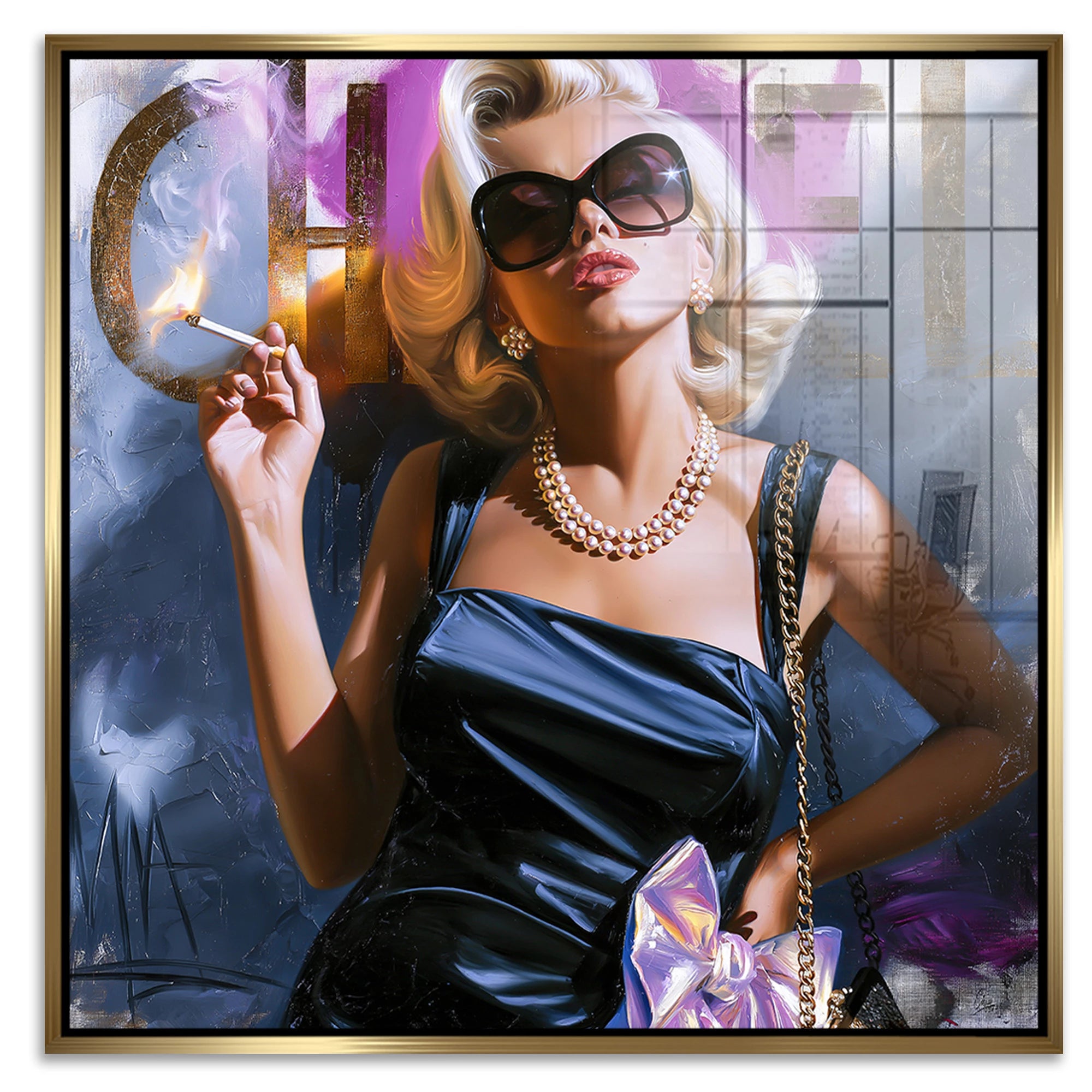 Marilyn Monroe Smoke Acrylglasbild