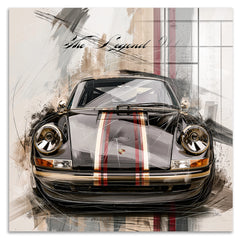 Porsche 911 Black Line Acrylglasbild