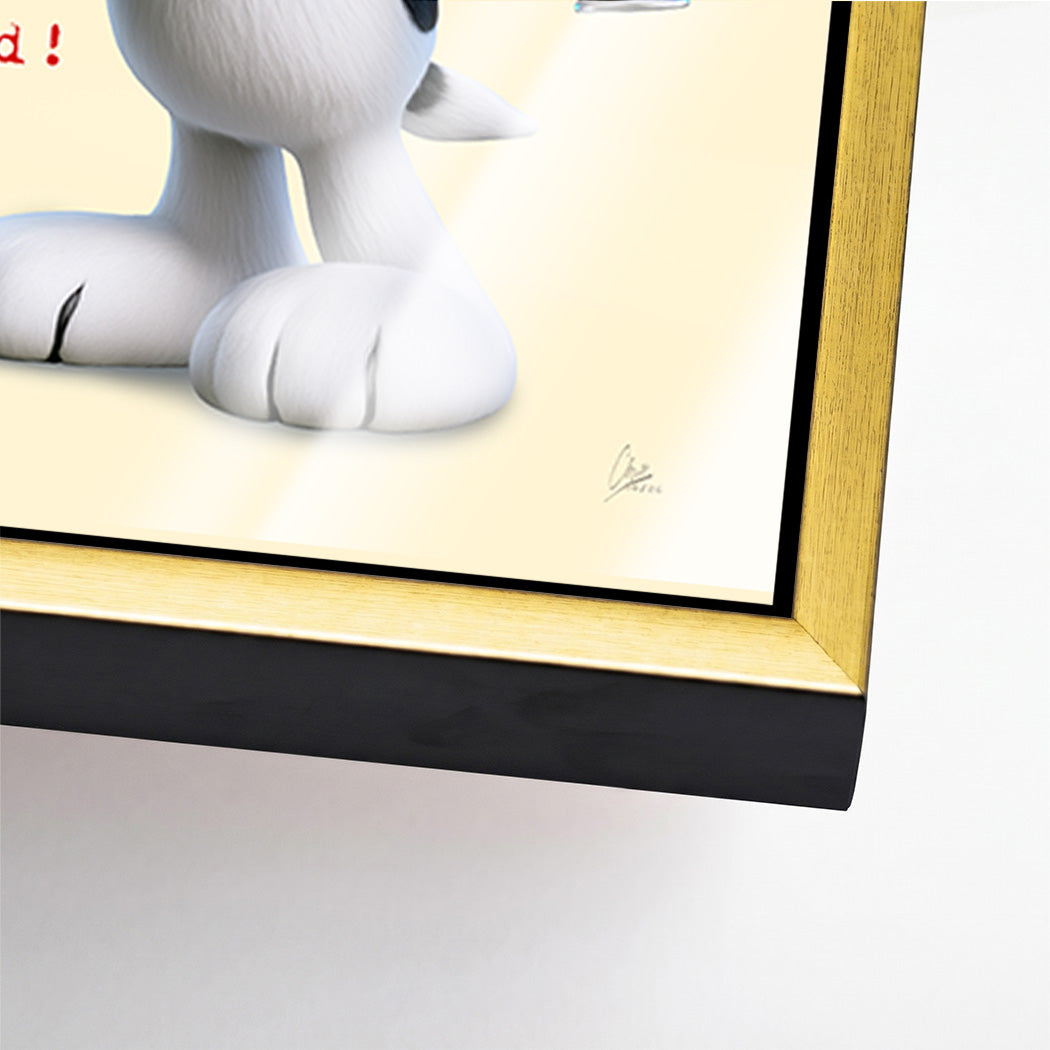 Snoopy Spray Love Acrylglasbild