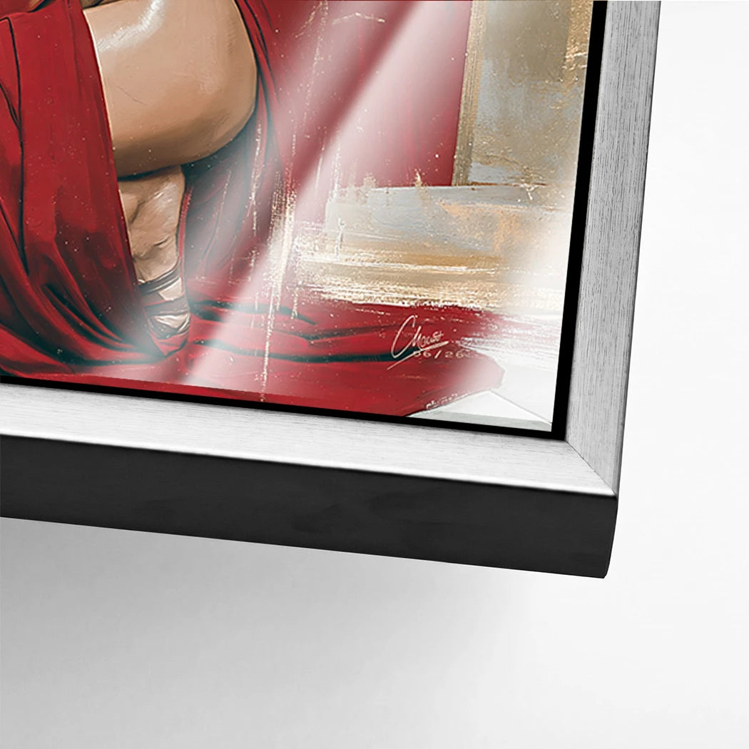 Goldene Gladiatorin Acrylglasbild