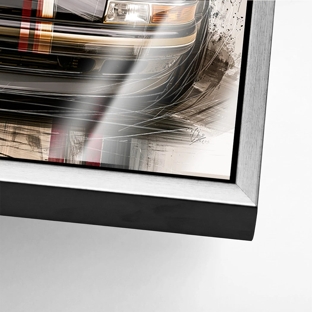 Porsche 911 Black Line Acrylglasbild