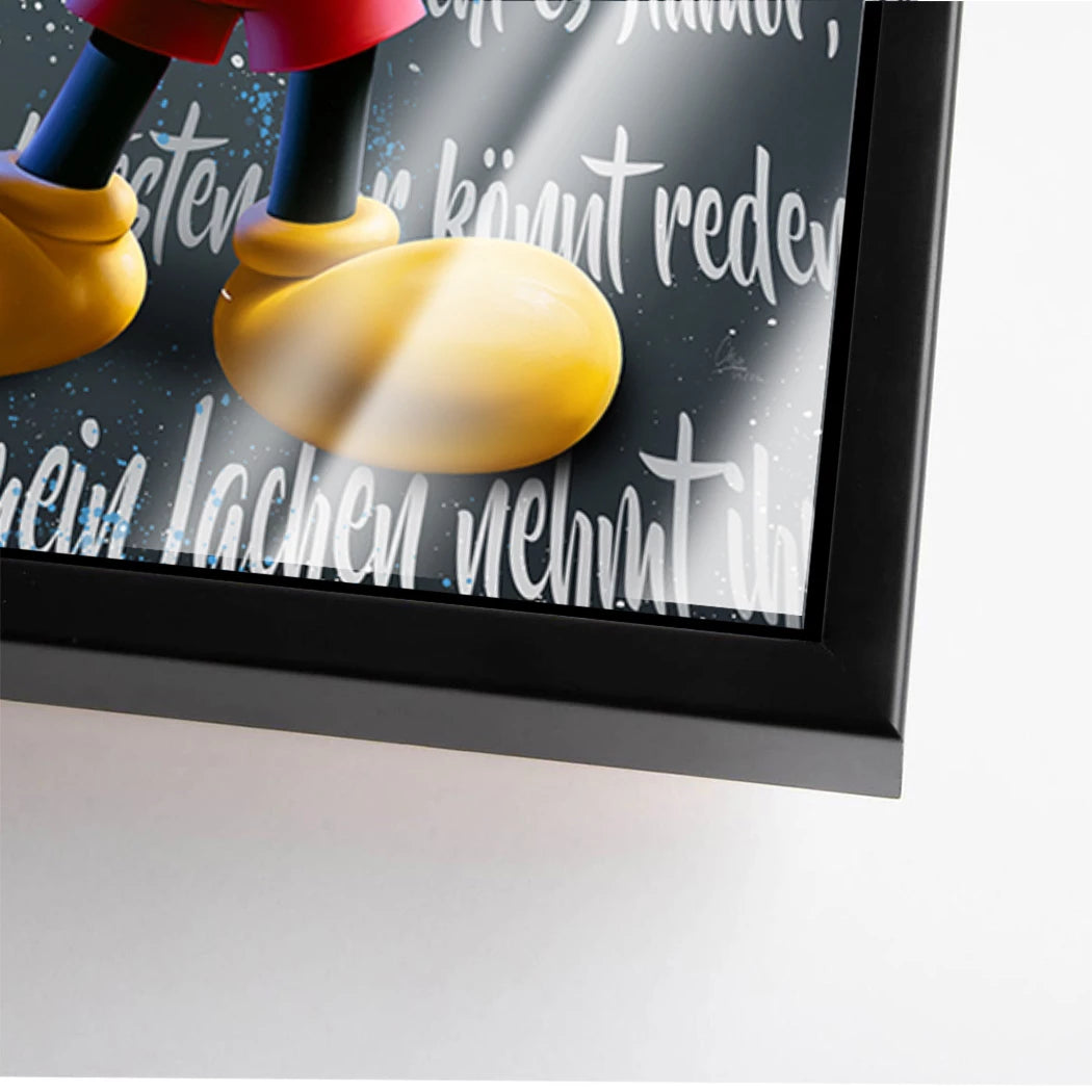 Micky Lacht Acrylglasbild