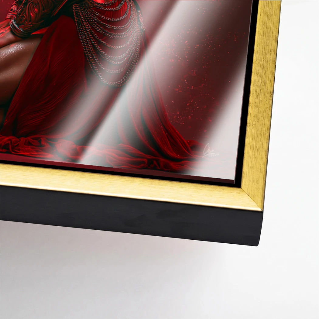 Rote Kriegerin Acrylglasbild