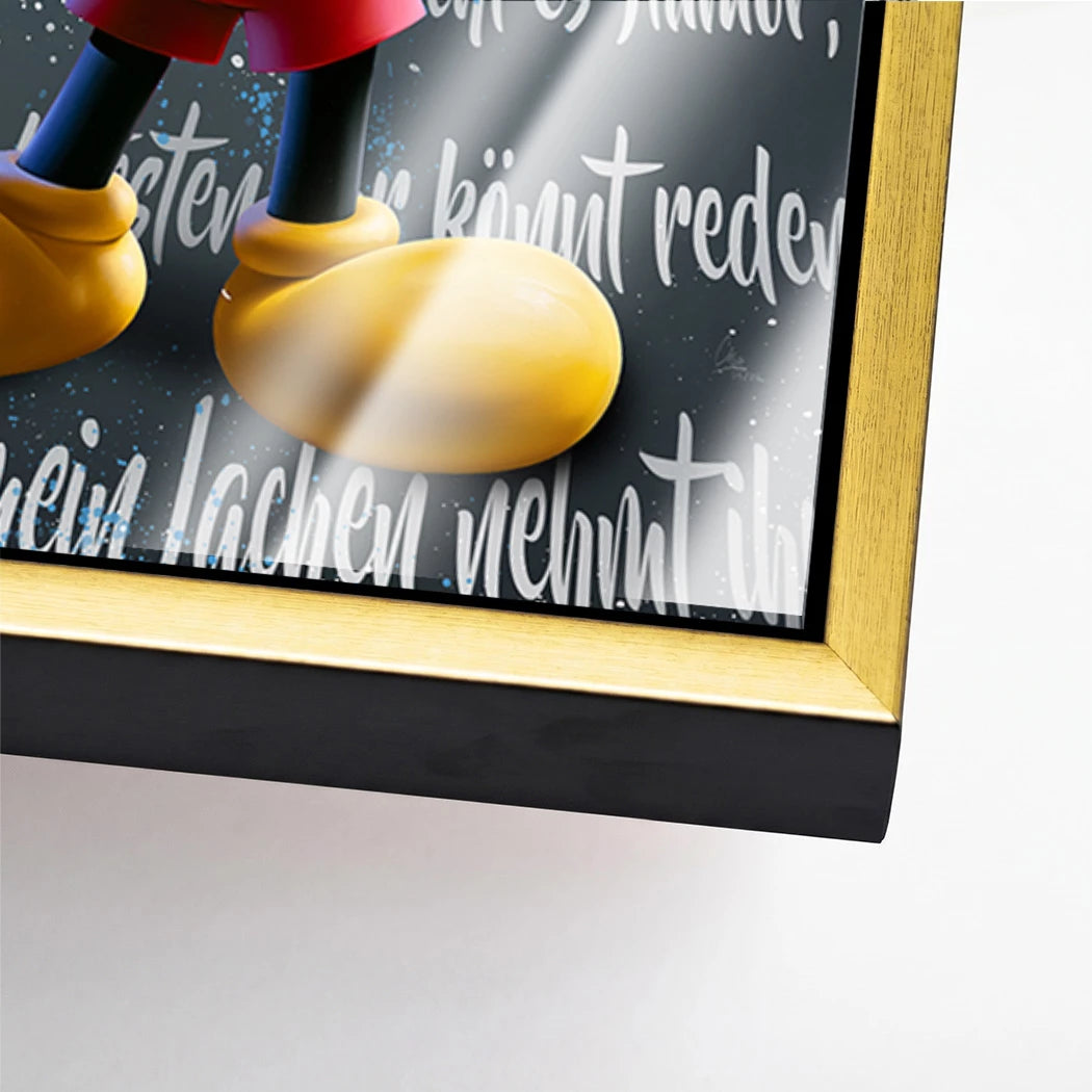 Micky Lacht Acrylglasbild
