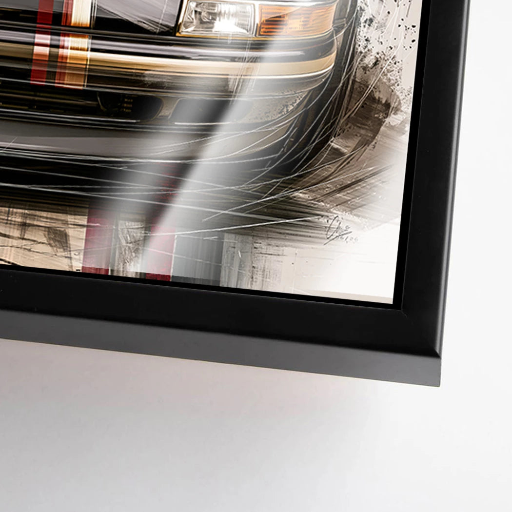 Porsche 911 Black Line Acrylglasbild