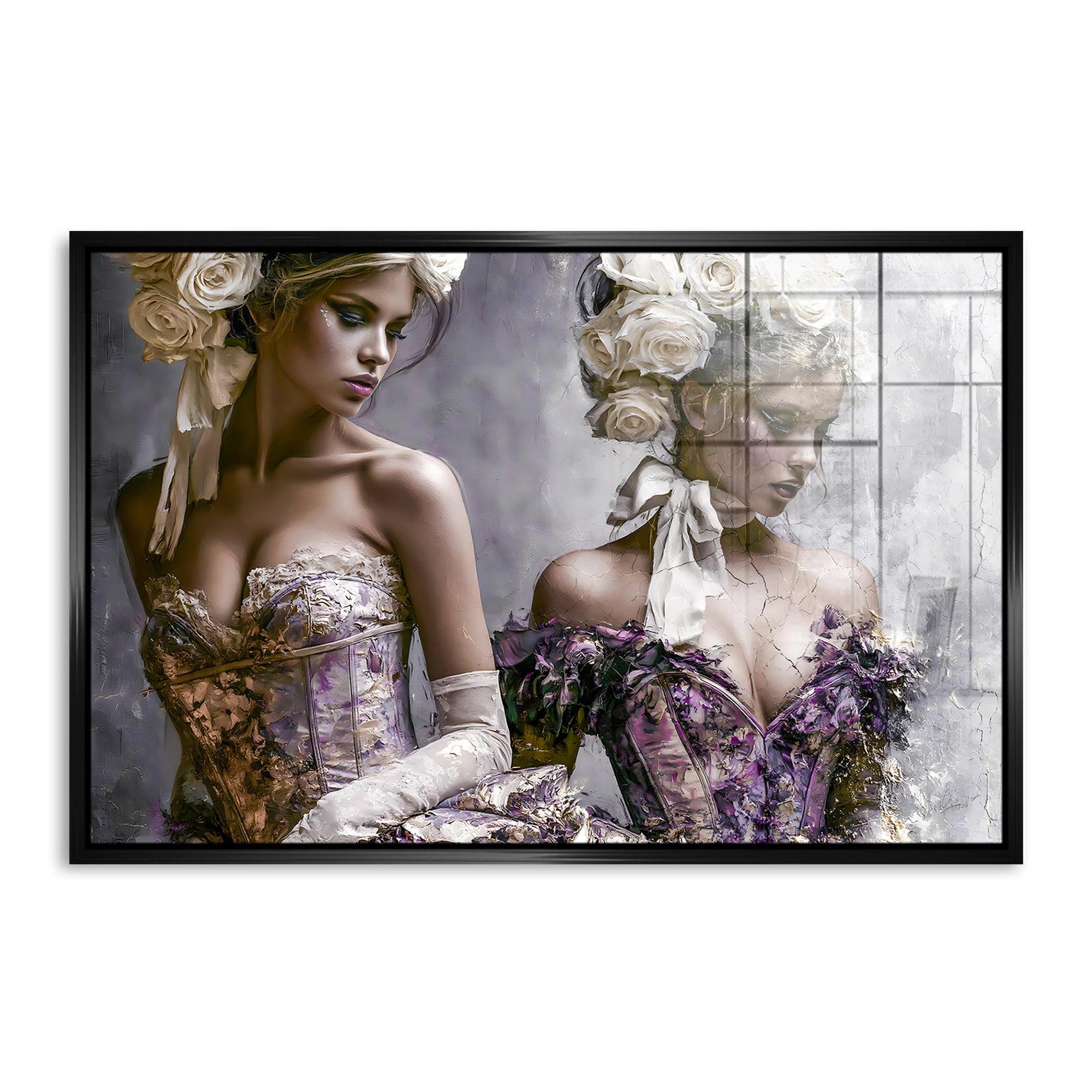 Rosen Duett Acrylglasbild