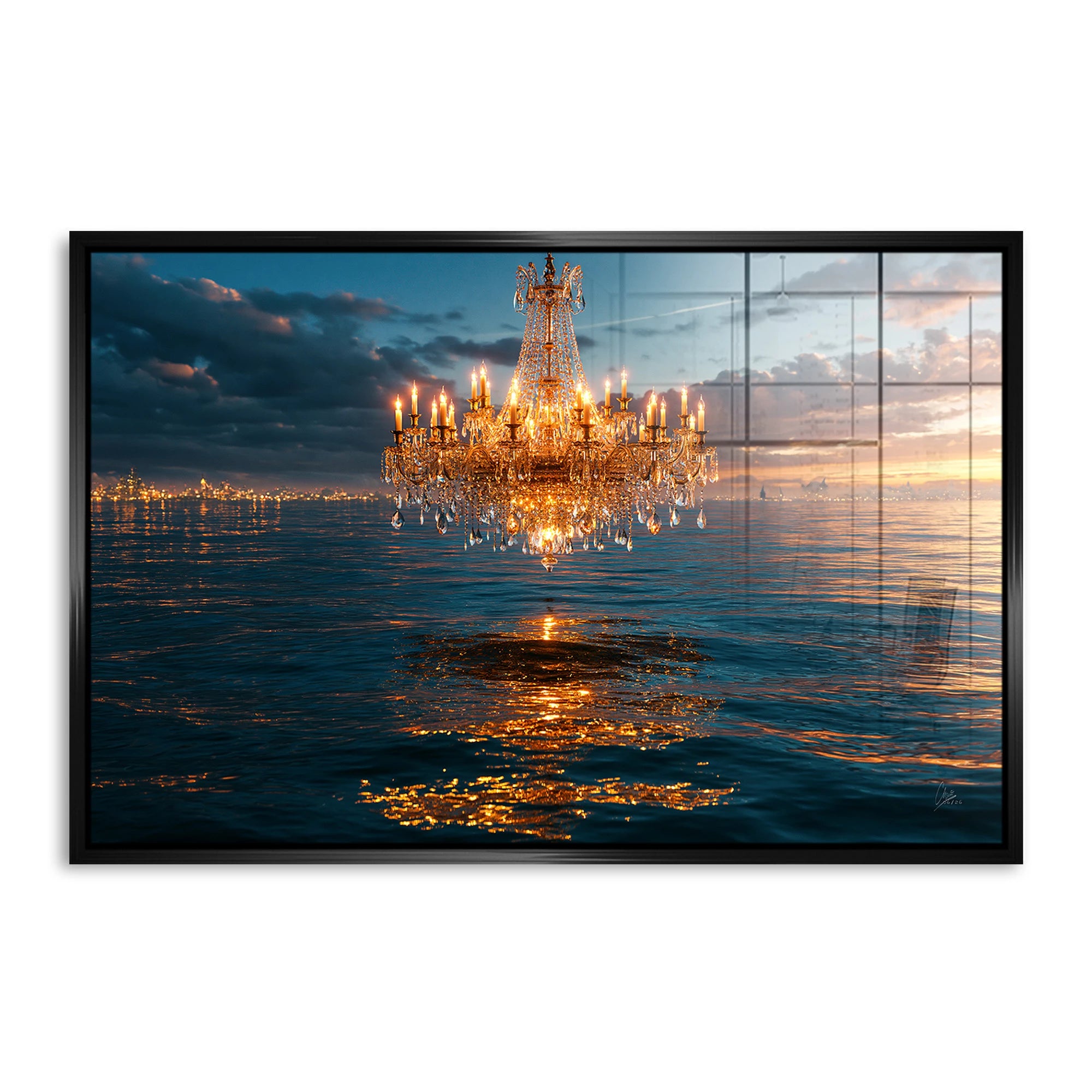 Kristall Meerblick Acrylglasbild