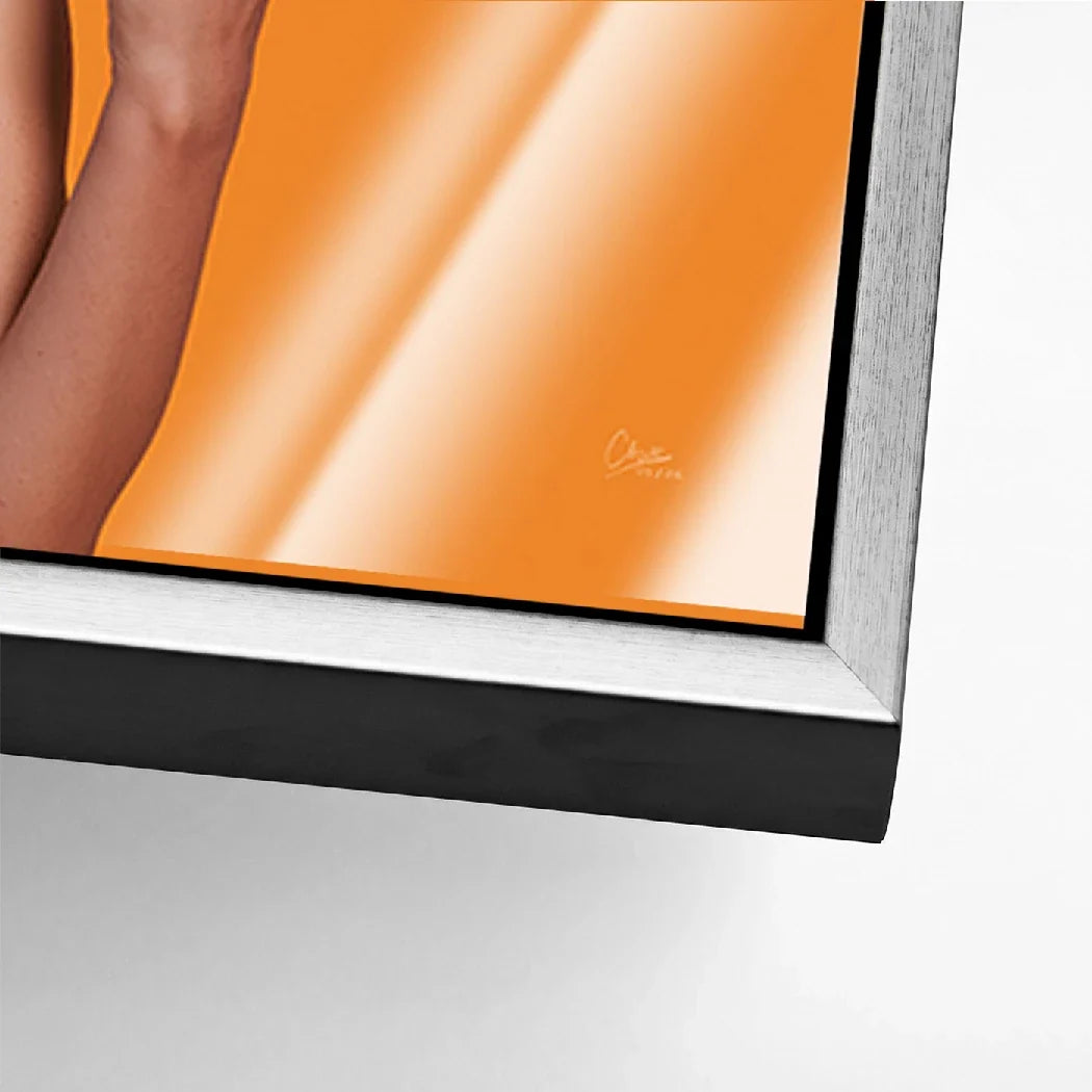 Marilyn Monroe Orange Kiss Acrylglasbild