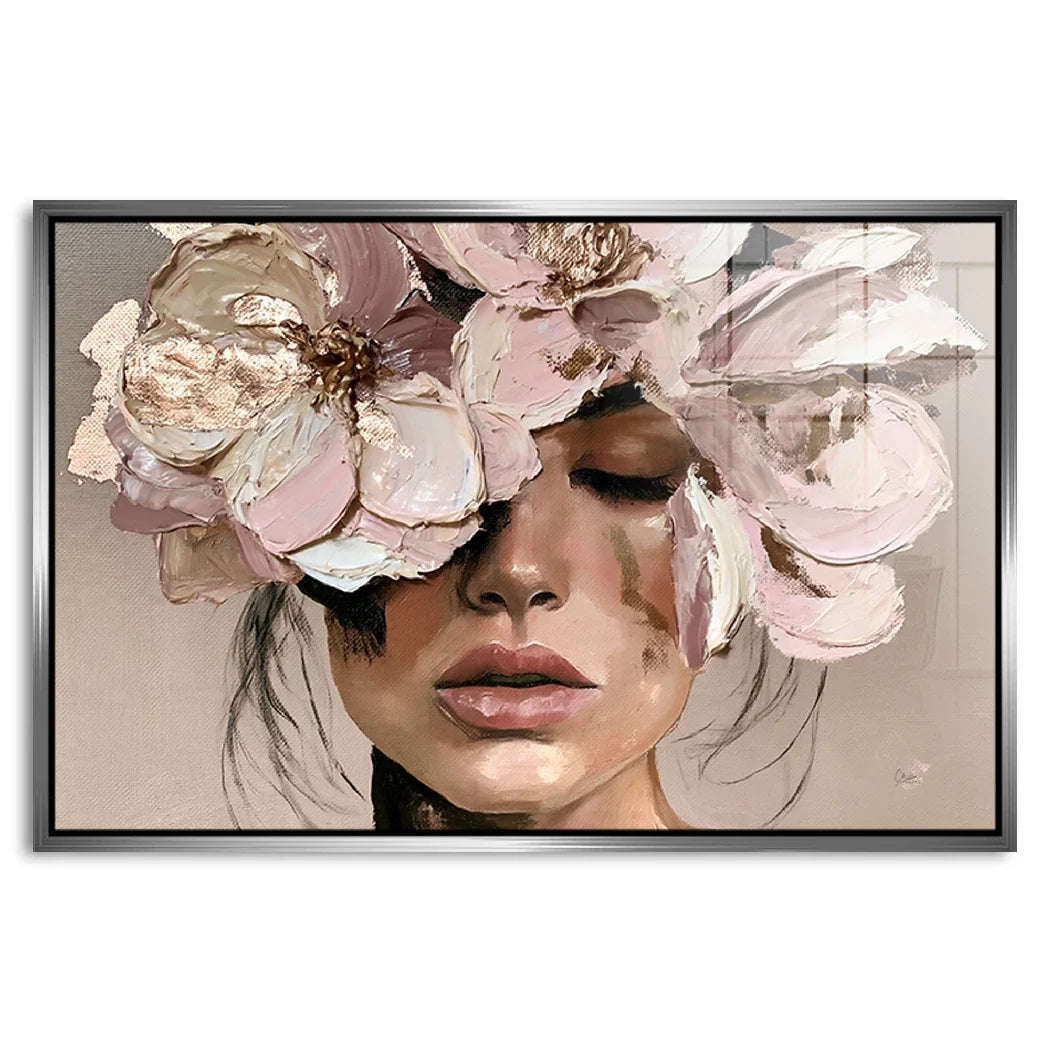 Blütenzauber Rosé Acrylglasbild