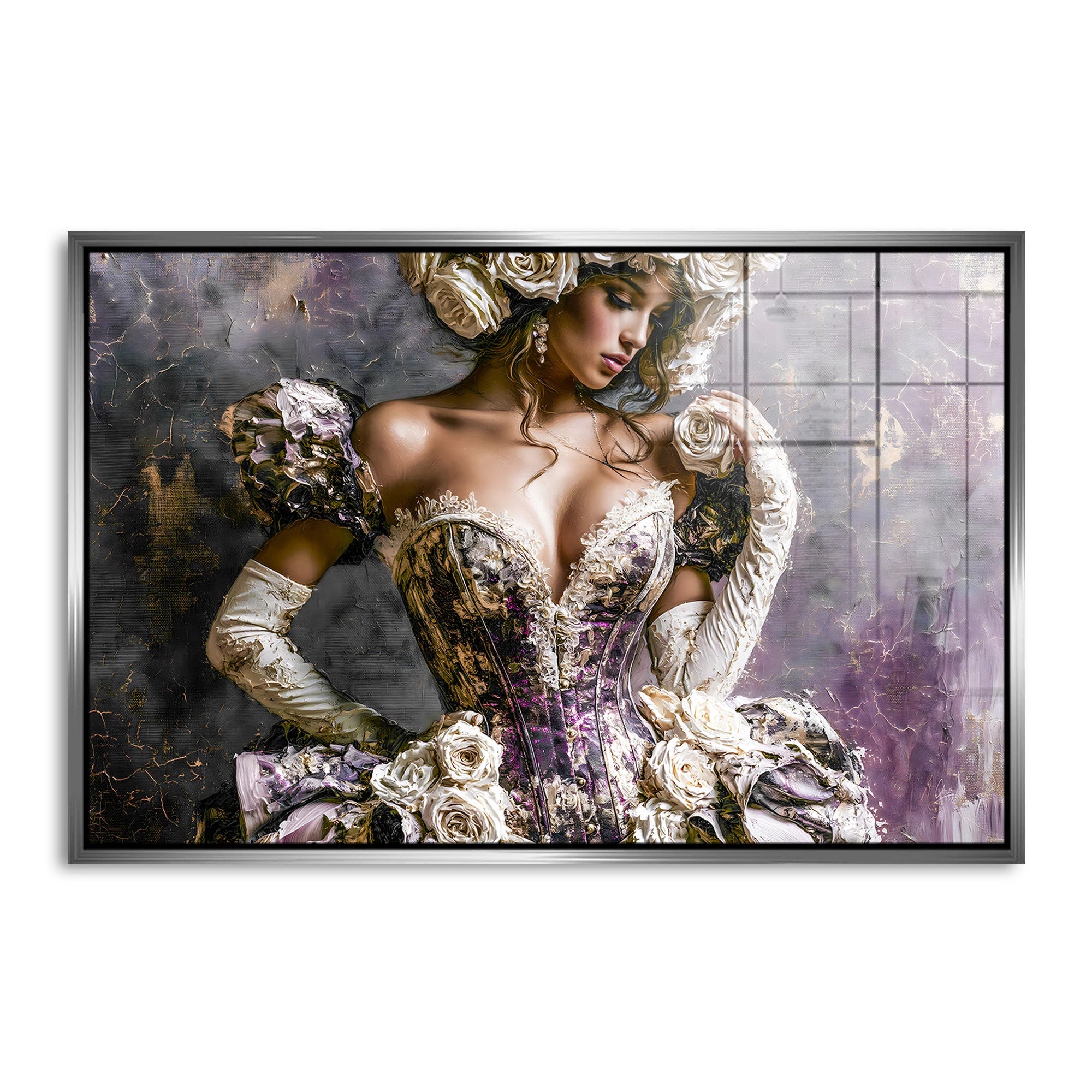 Blüten Couture Acrylglasbild