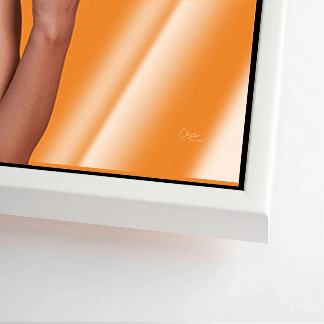 Marilyn Monroe Orange Kiss Acrylglasbild