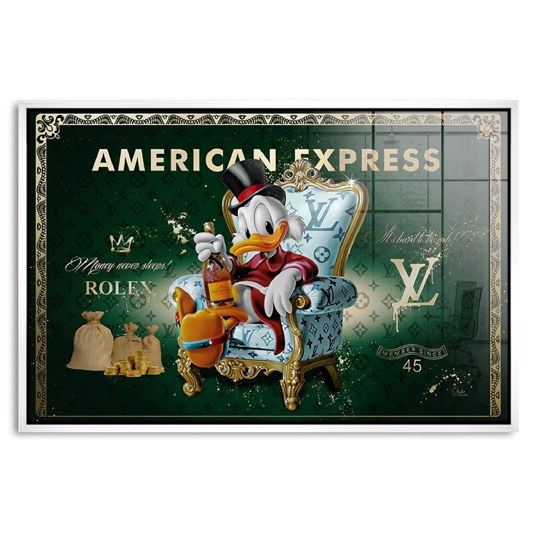 Dagobert Duck Millionaire Acrylglasbild