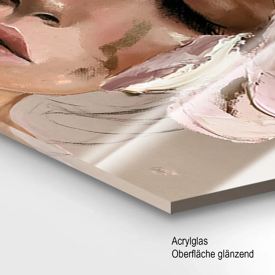 Blütenzauber Rosé Acrylglasbild