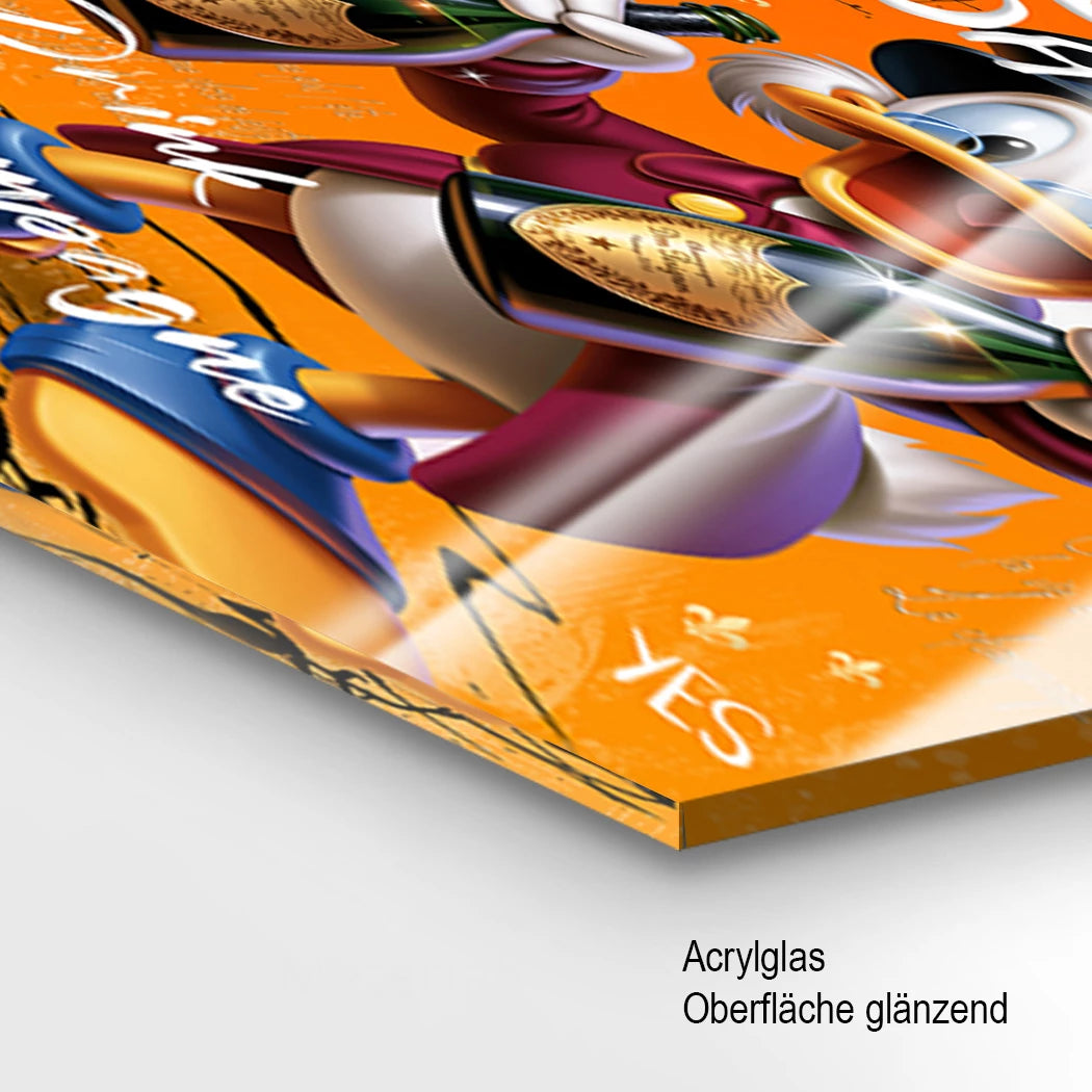 Dagobert Champagner Acrylglasbild