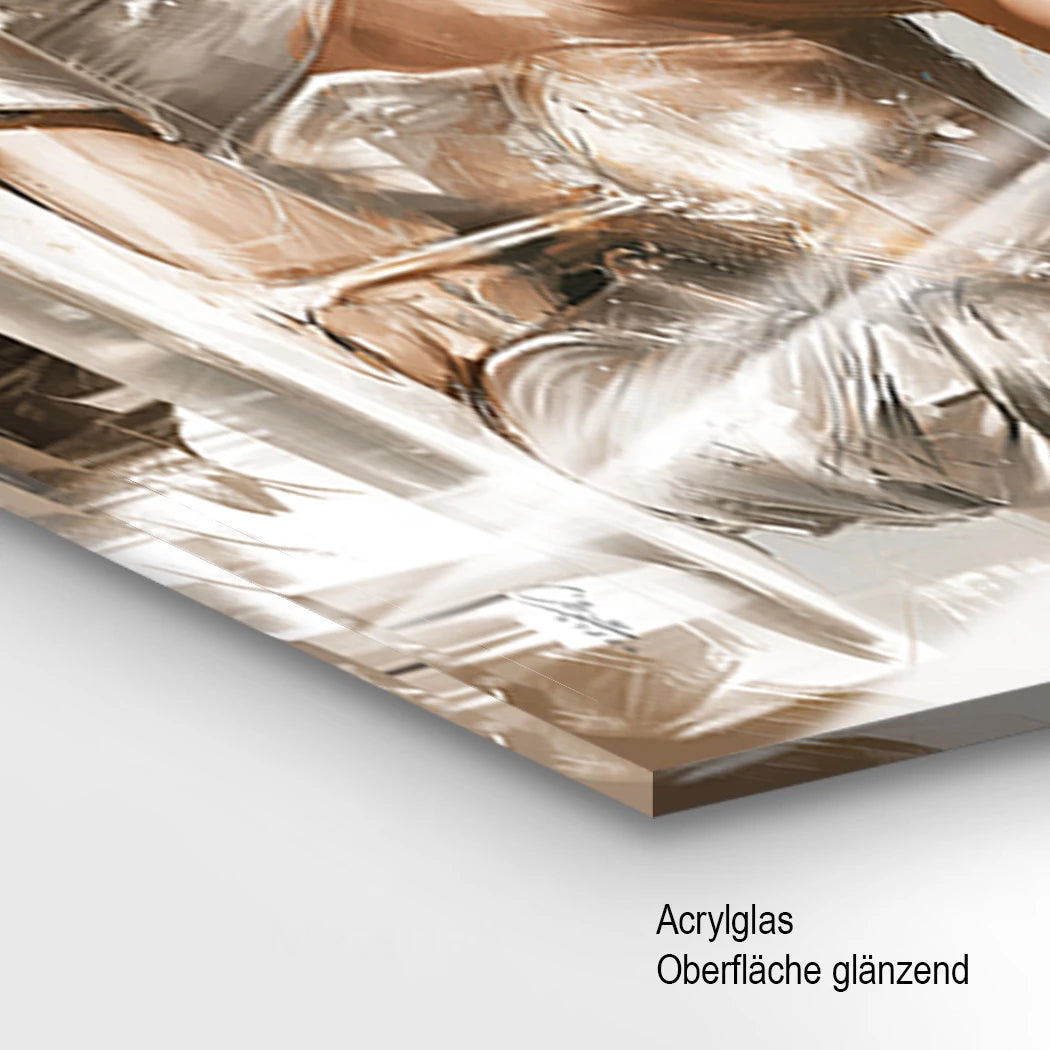 Audrey Hepburn und Marilyn Monroe Champus Acrylglasbild