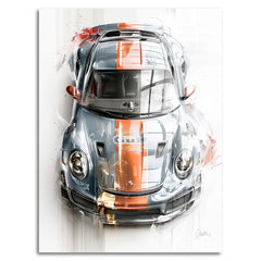 Gulf Porsche 911 Acrylglasbild