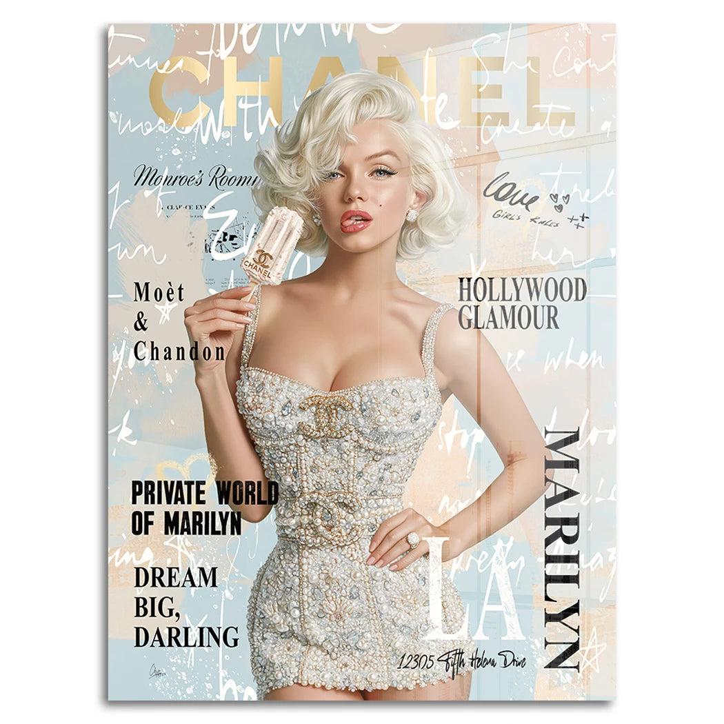 Marilyn Eis Glamour Acrylglasbild