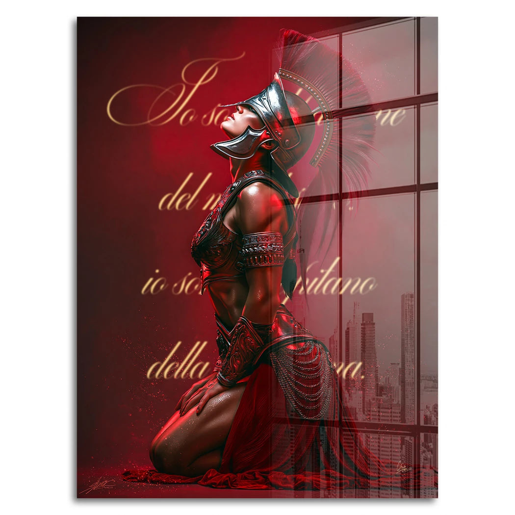 Rote Legionärin Acrylglasbild