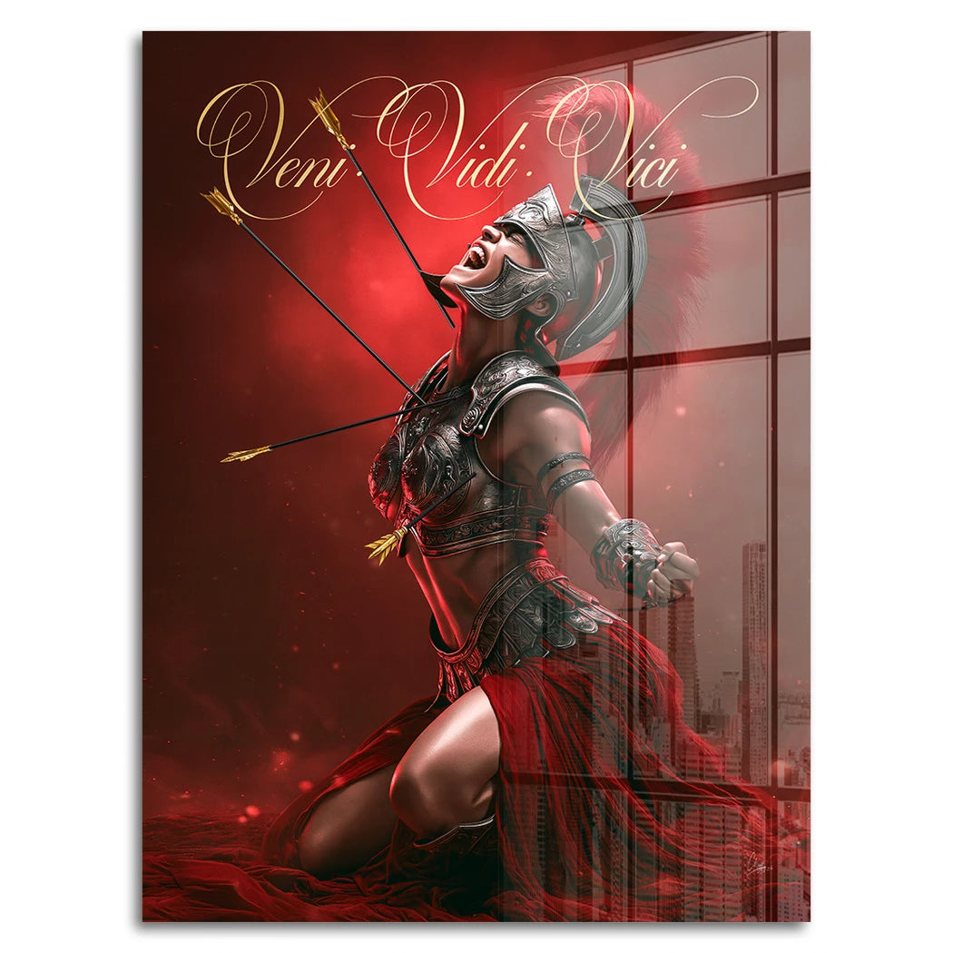 Veni Vidi Vici Gladiatorin Acrylglasbild