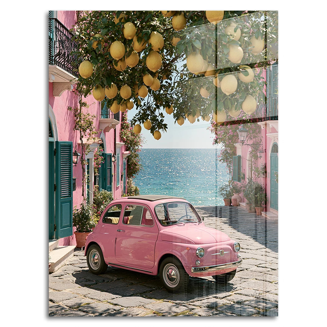 Rosa Cinquecento Acrylglasbild