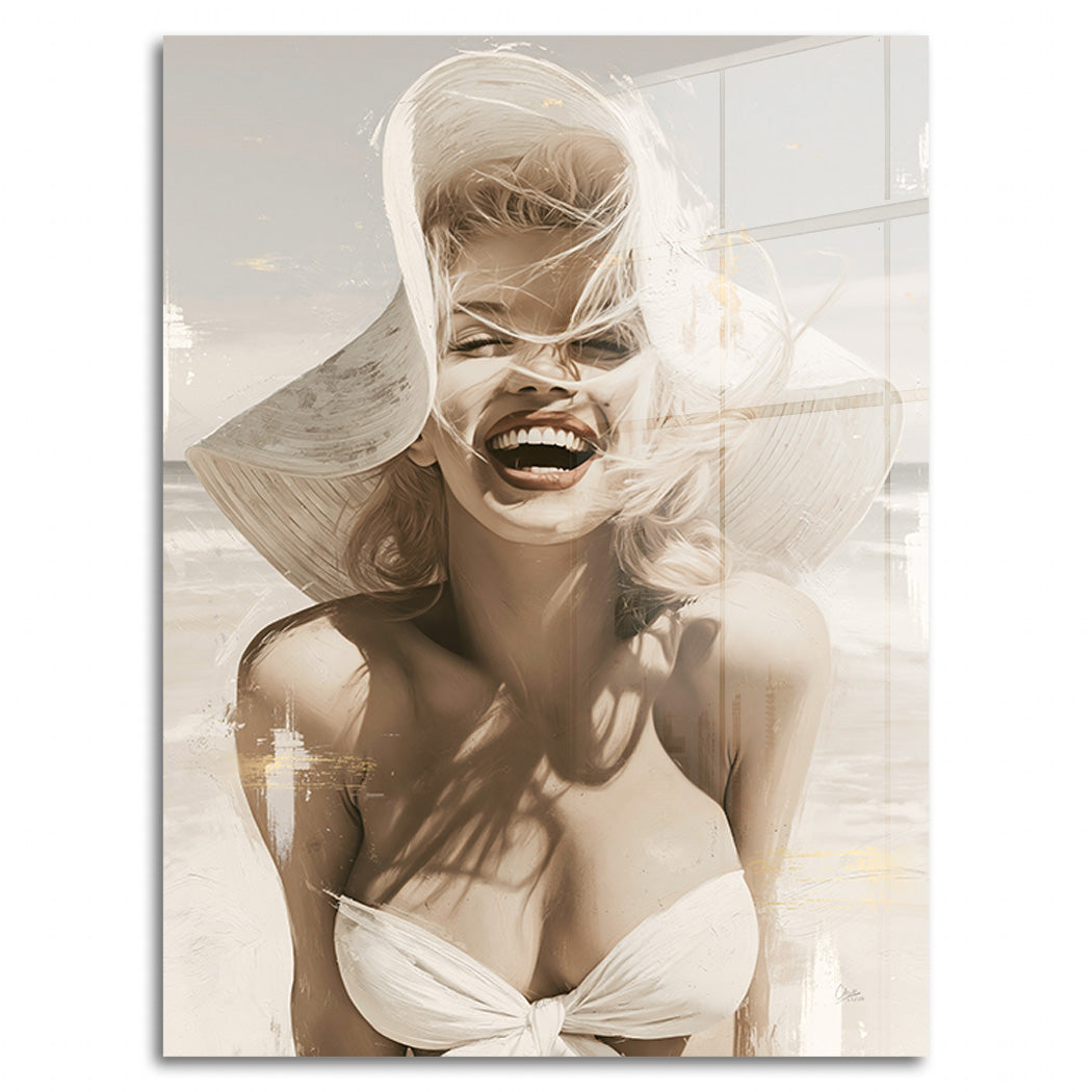 Marilyn Monroe Summer Smile Acrylglasbild