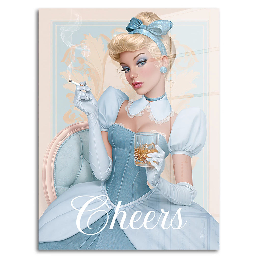 Cinderella Cheers Acrylglasbild