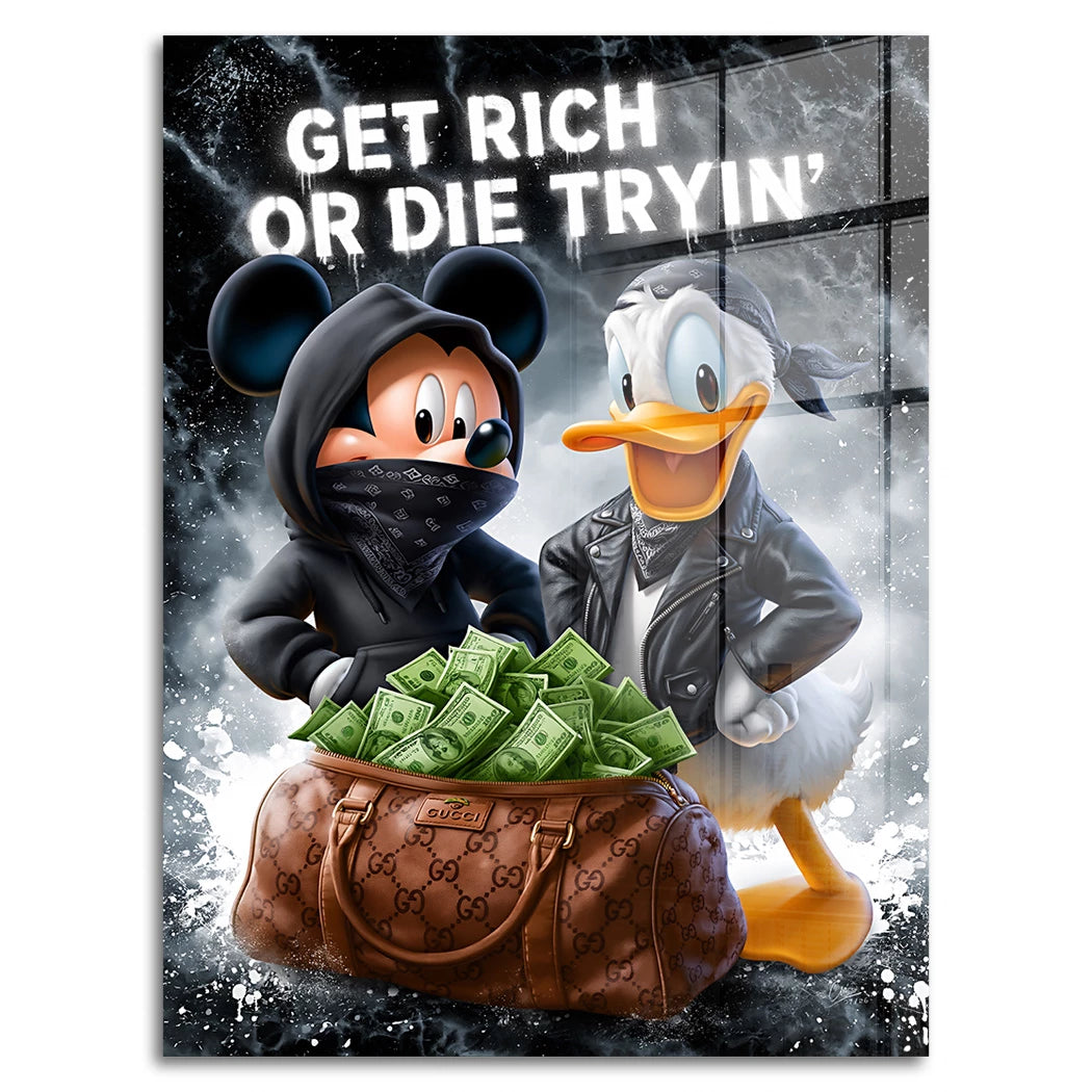 Micky Donald Gang Acrylglasbild