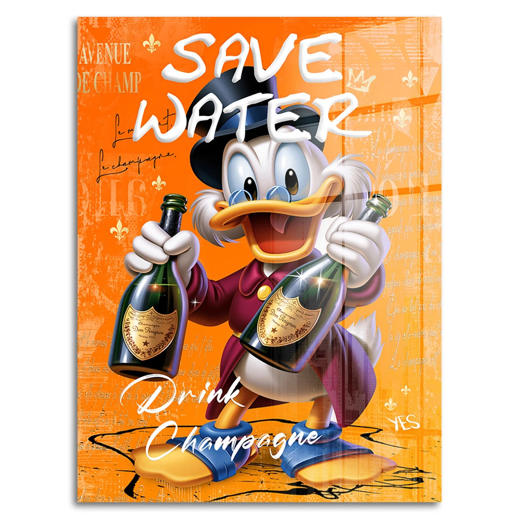 Dagobert Champagner Acrylglasbild