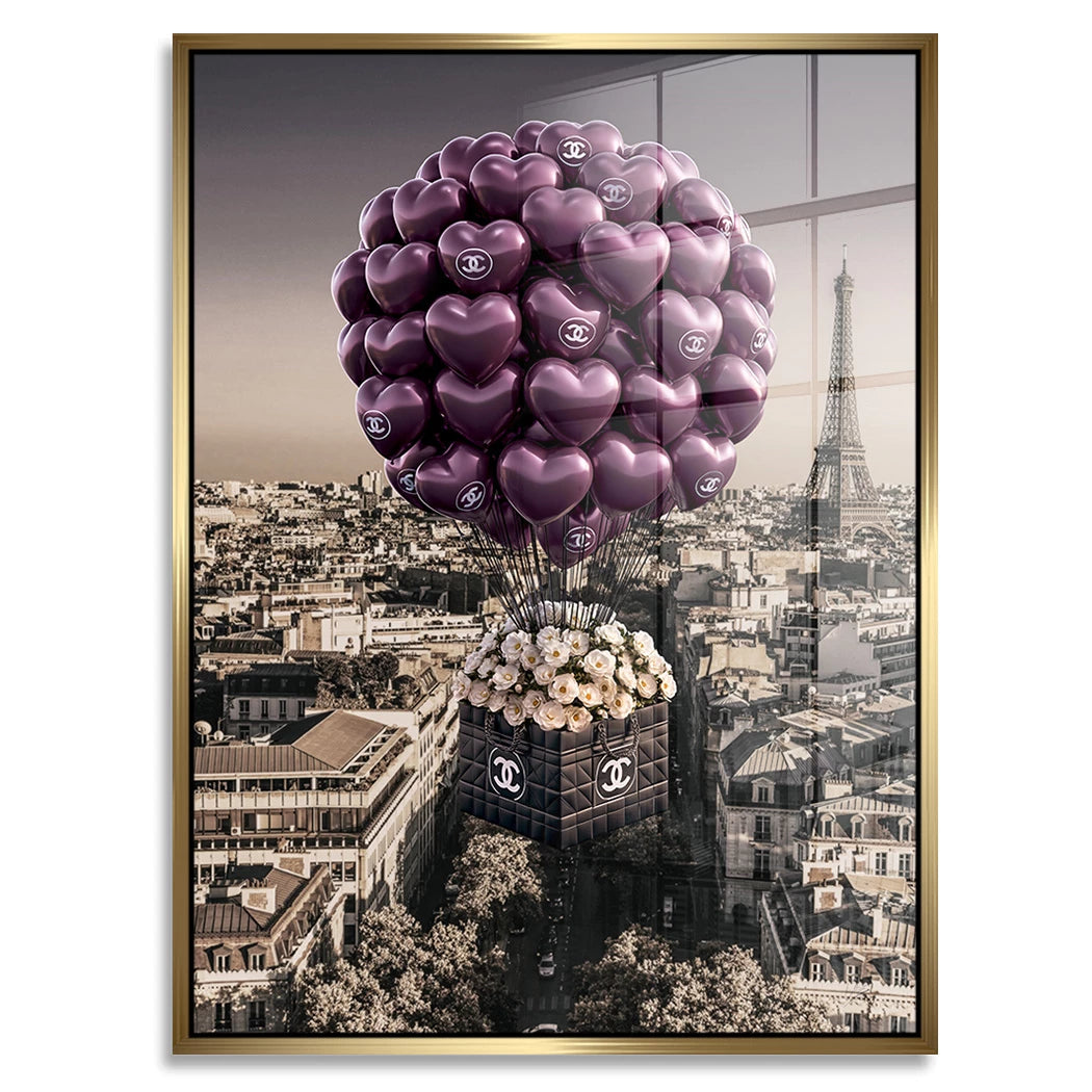 Chanel Ballons Acrylglasbild
