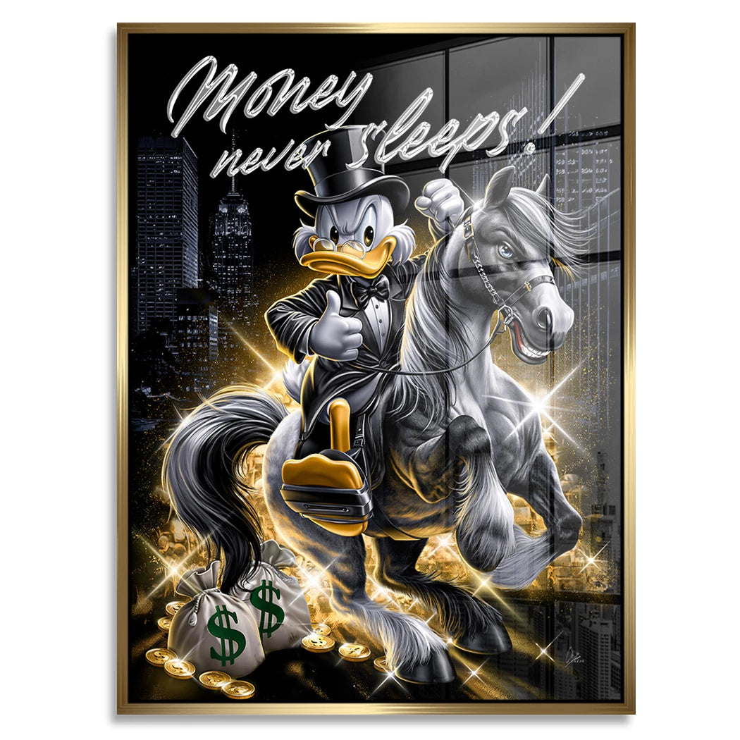 Dagobert Money Rider Acrylglasbild