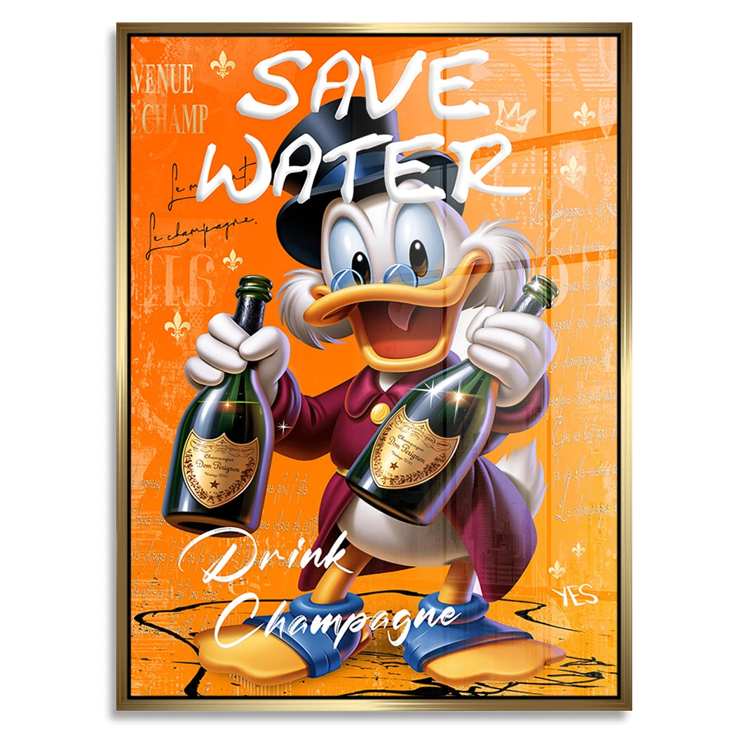 Dagobert Champagner Acrylglasbild