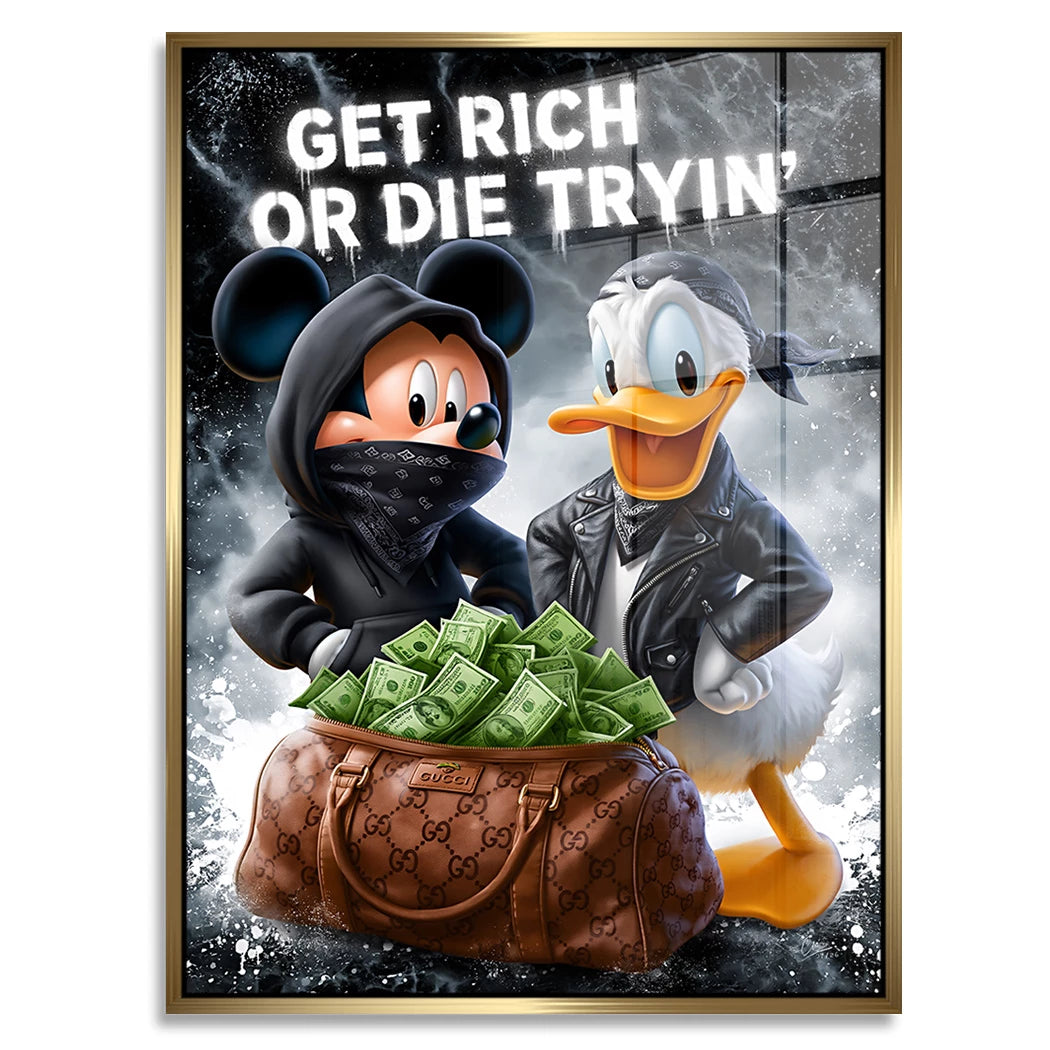 Micky Donald Gang Acrylglasbild