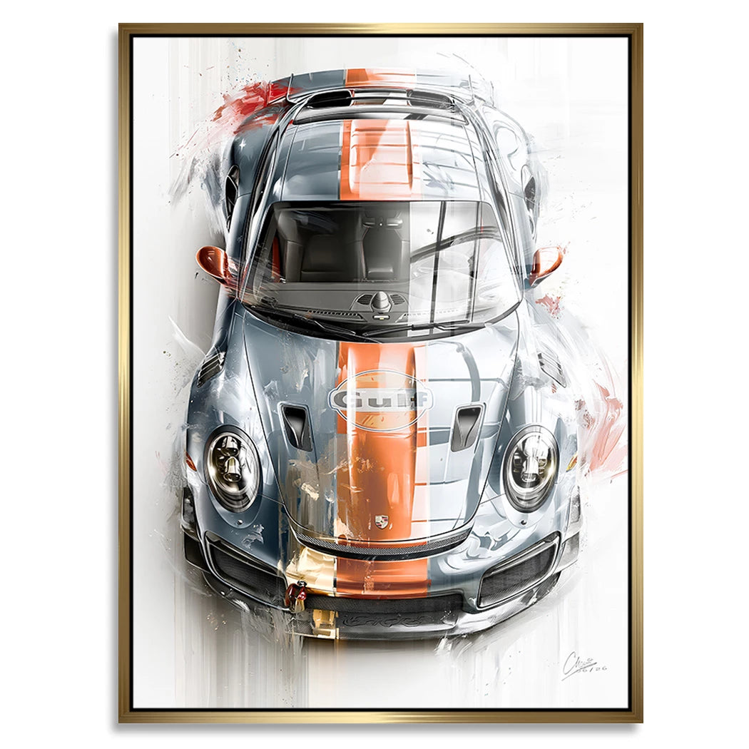 Gulf Porsche 911 Acrylglasbild