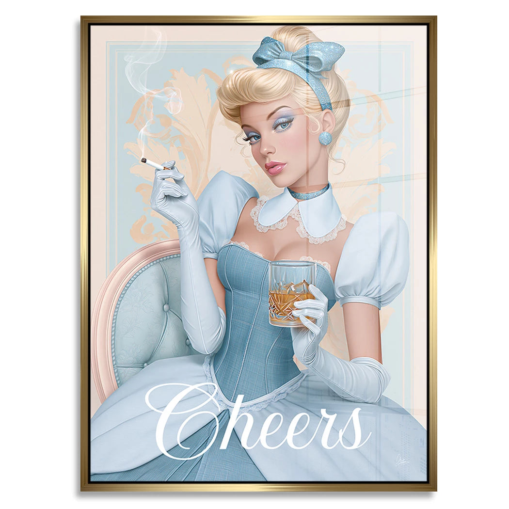 Cinderella Cheers Acrylglasbild
