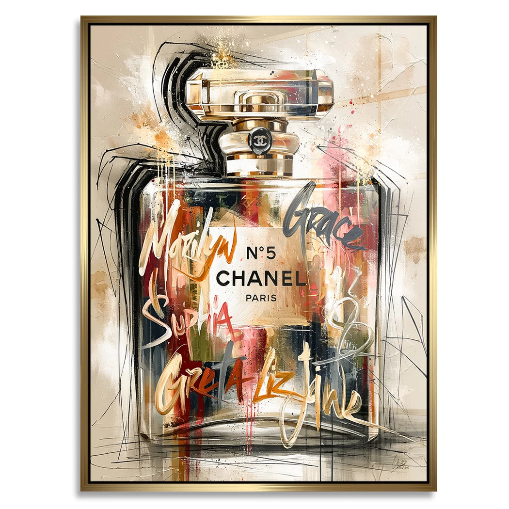 Chanel Graffiti Acrylglasbild