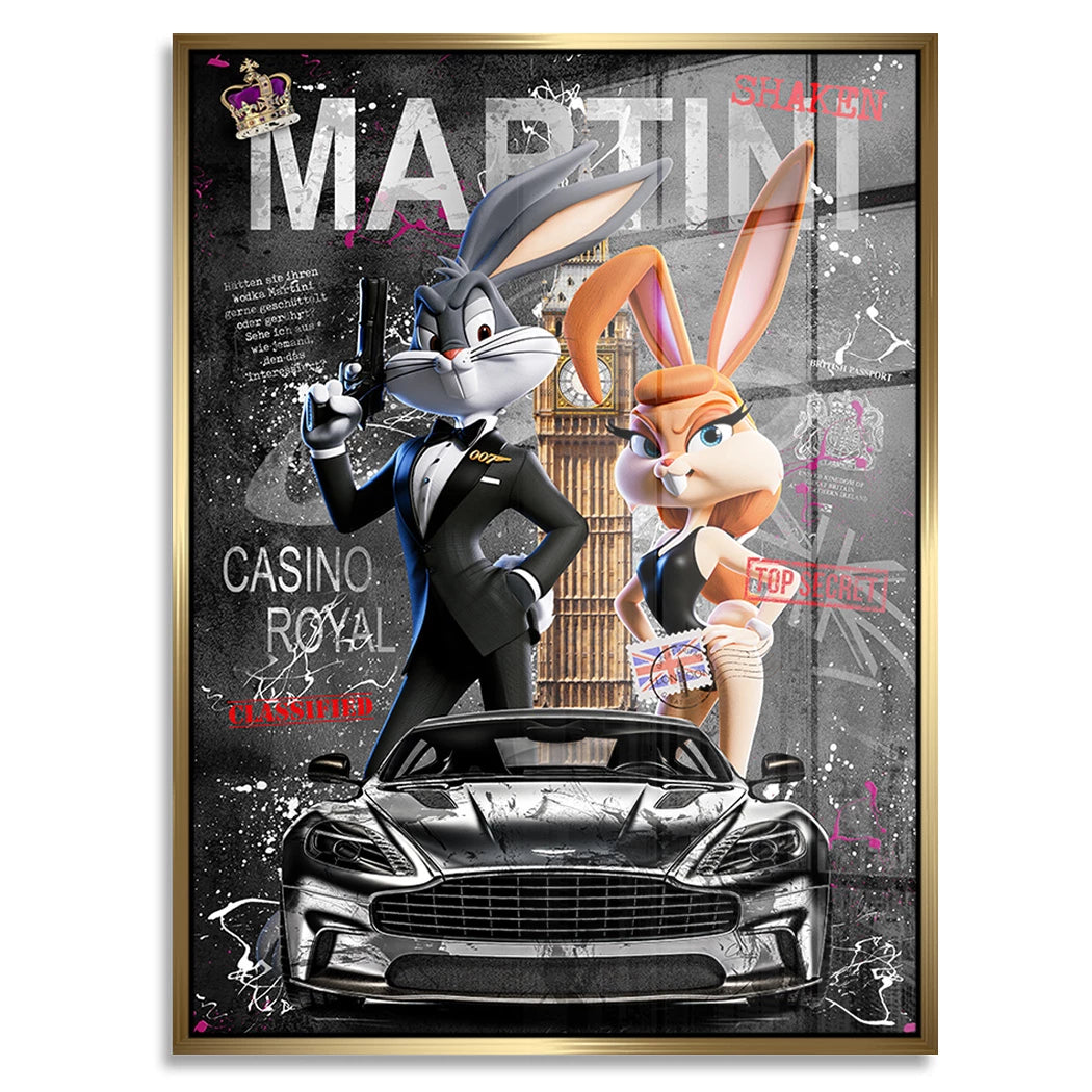 Agenten Hase Acrylglasbild