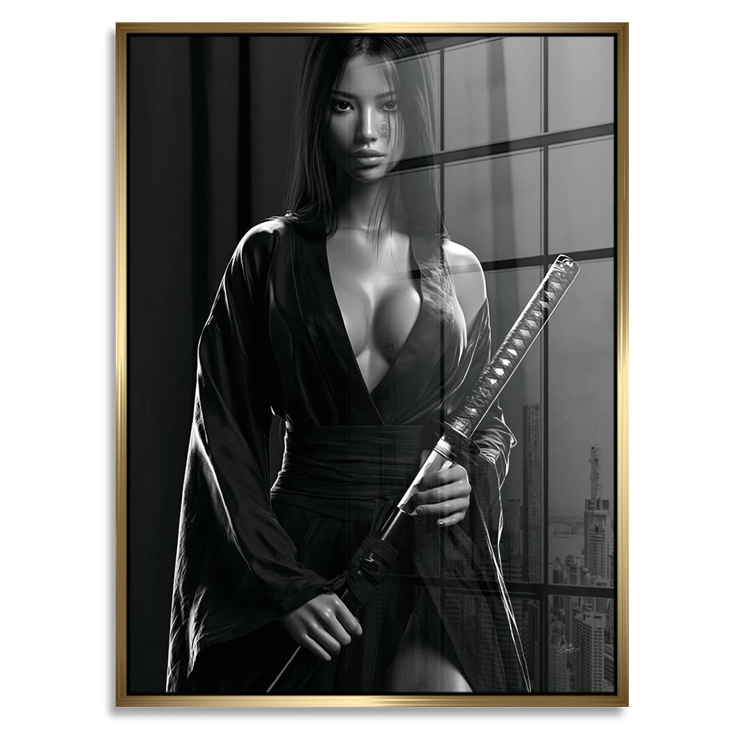 Samurai Lady Acrylglasbild