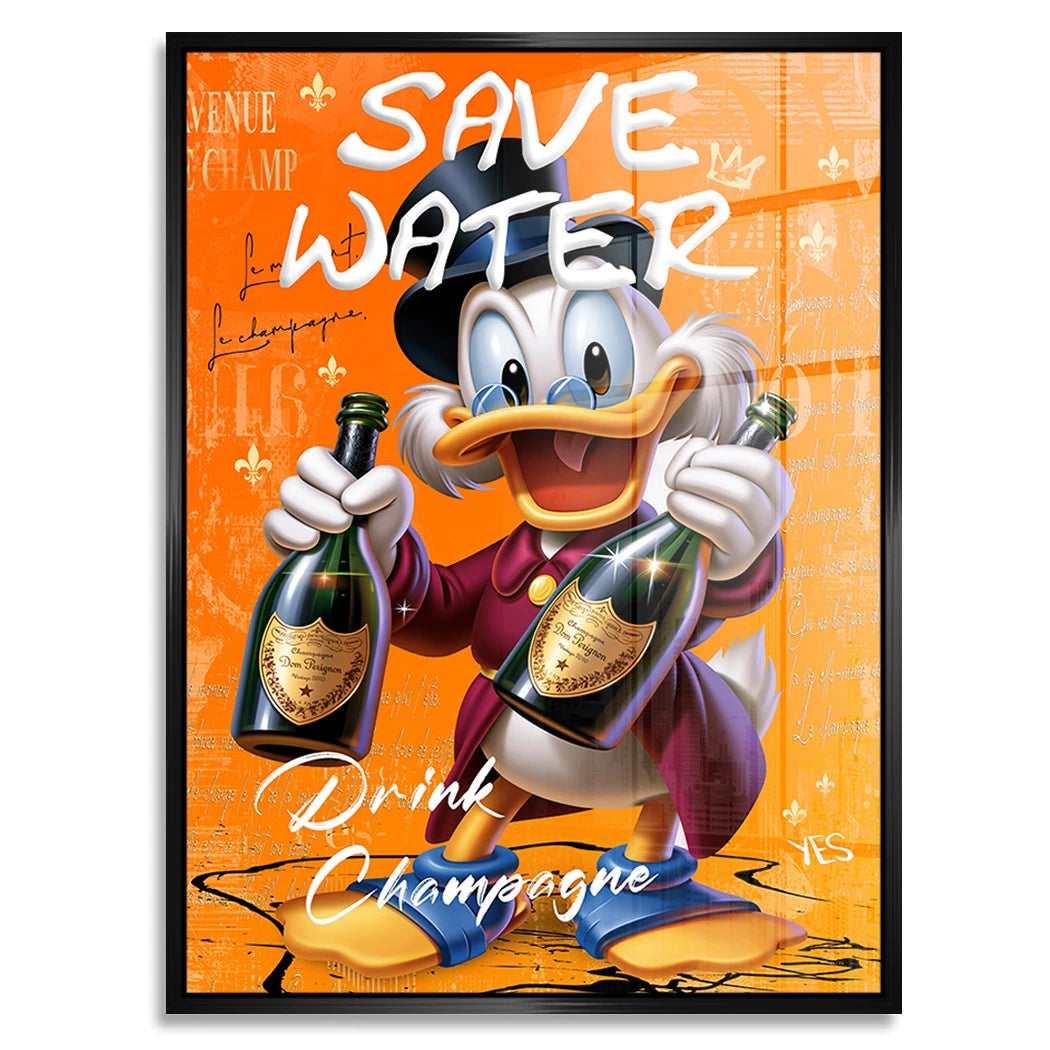 Dagobert Champagner Acrylglasbild