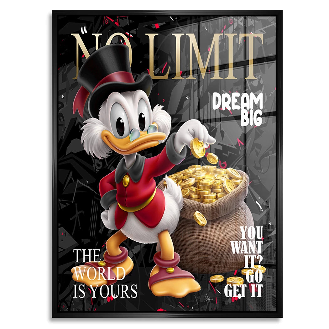 Dagobert No Limit Acrylglasbild