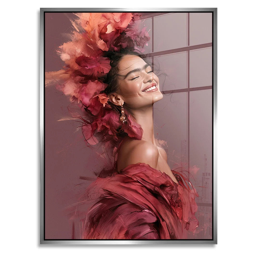 Frida Kahlo Rosenrausch Acrylglasbild