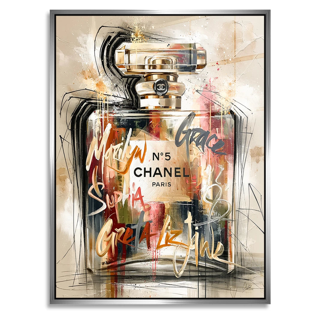 Chanel Graffiti Acrylglasbild