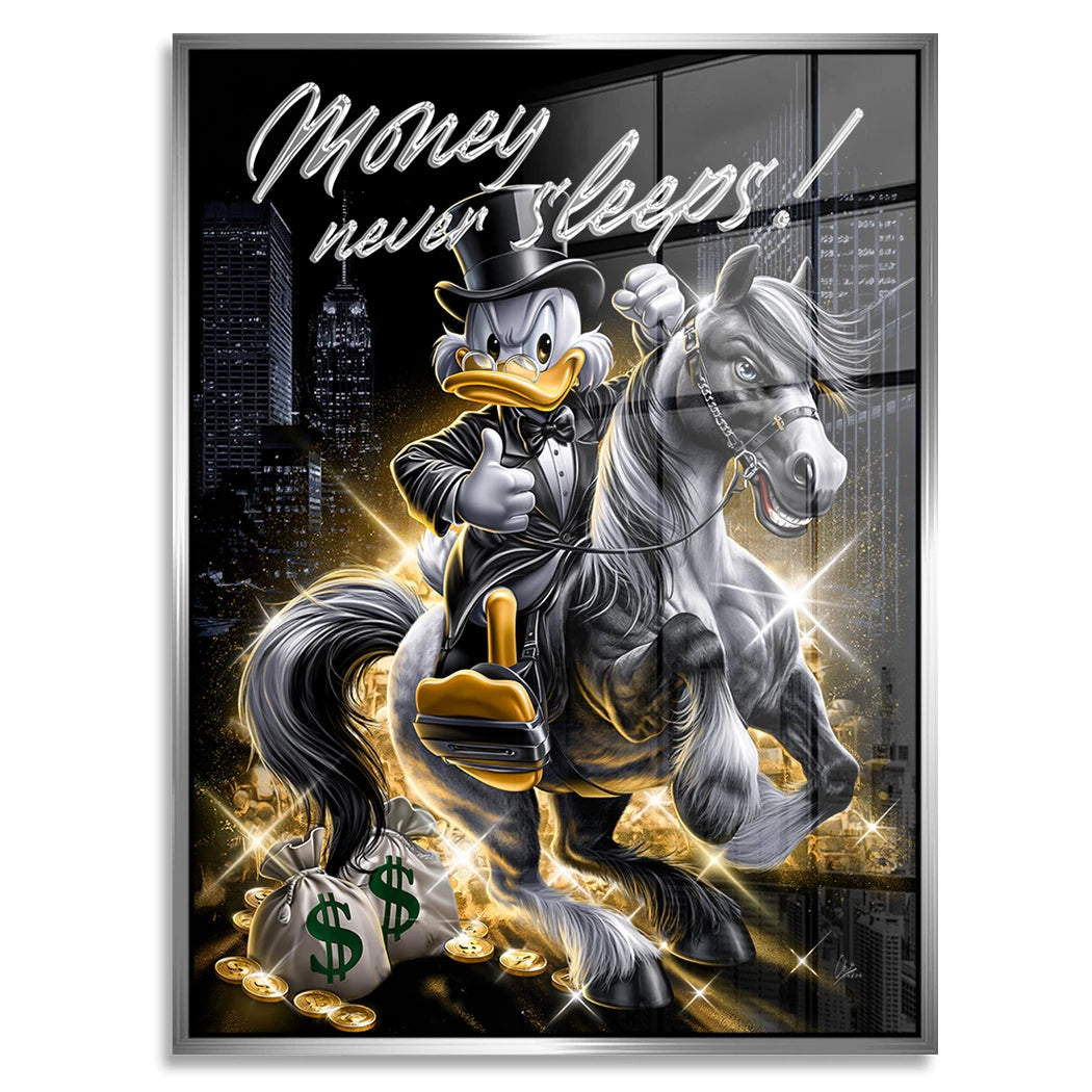 Dagobert Money Rider Acrylglasbild