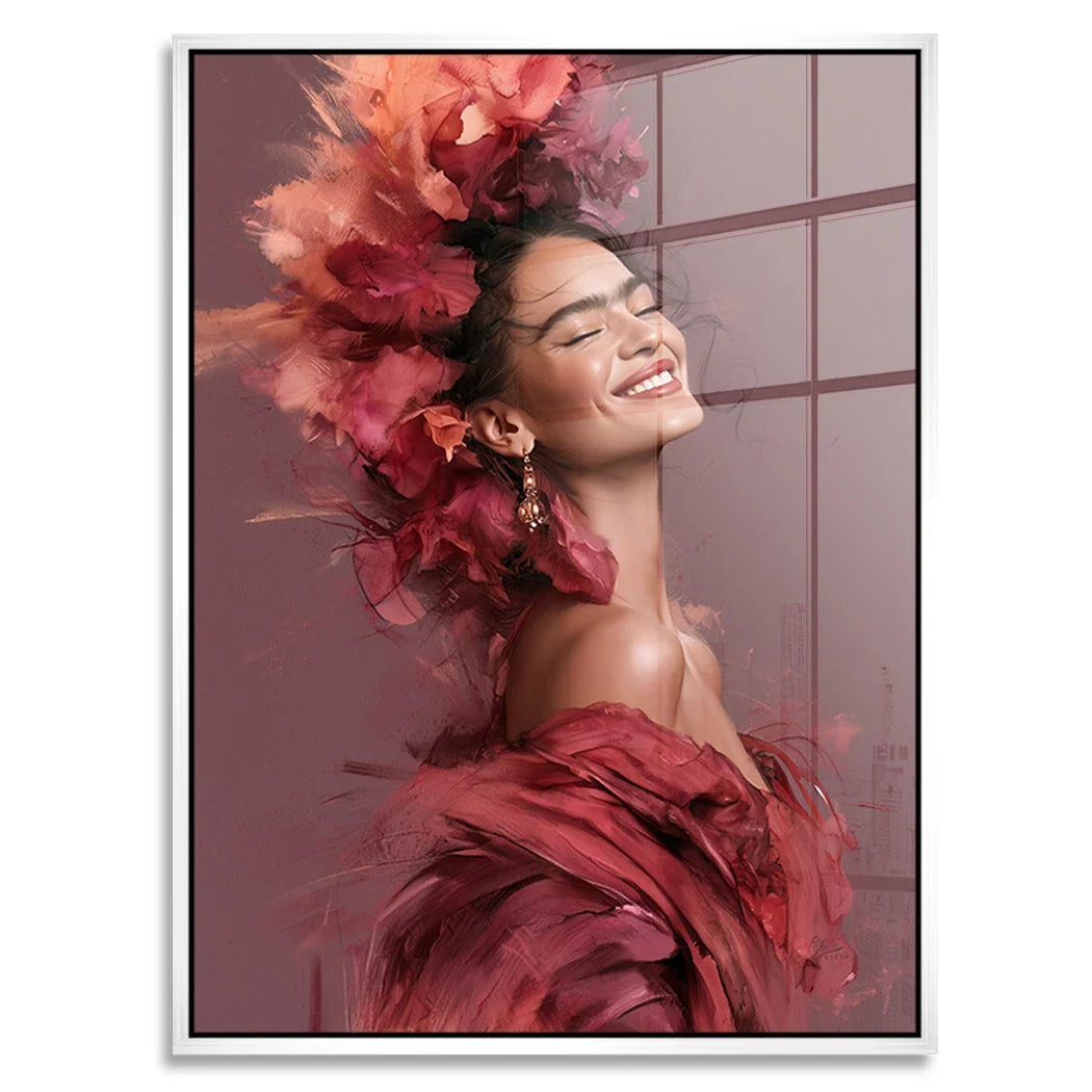 Frida Kahlo Rosenrausch Acrylglasbild