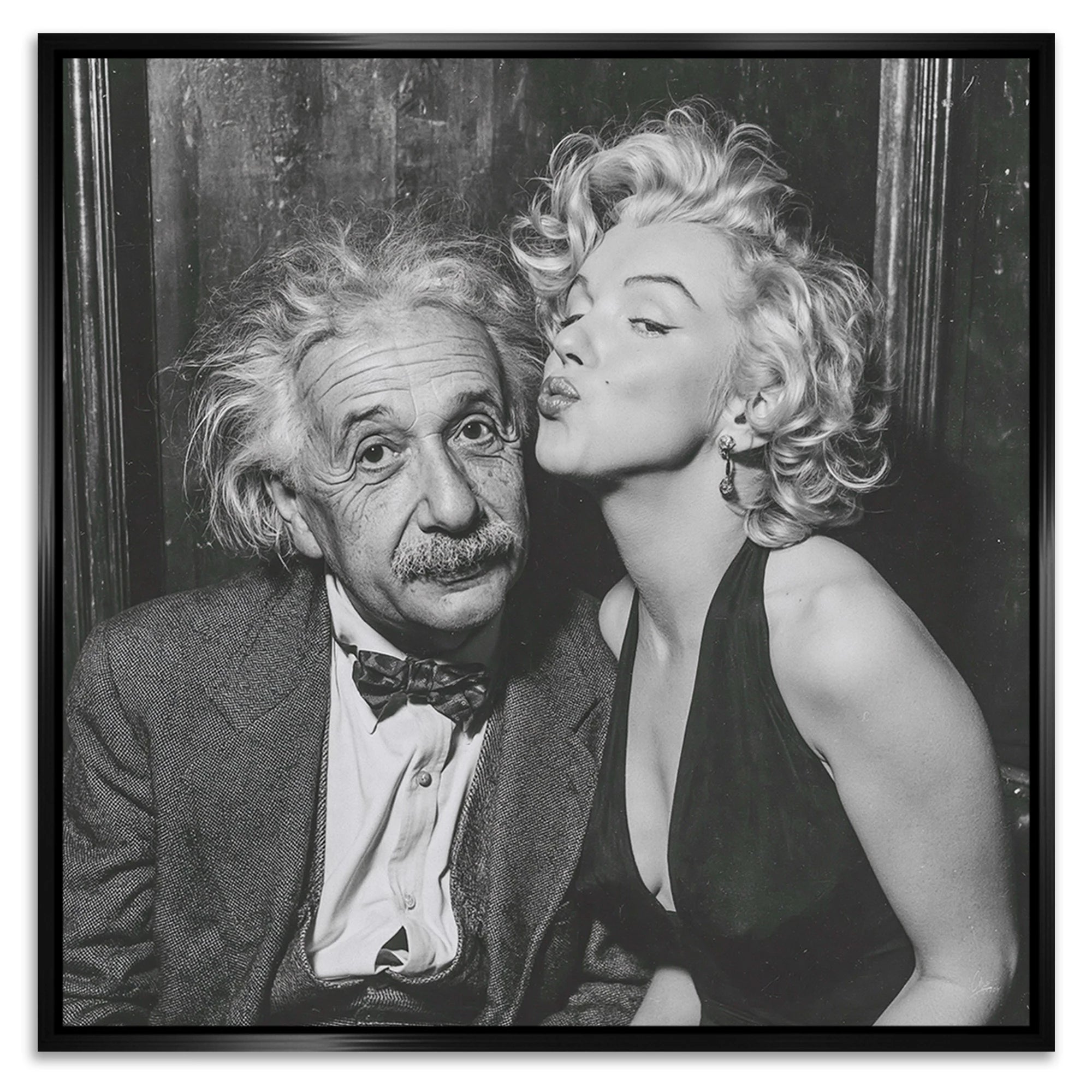 Einstein Monroe Secret Alu Dibond Wandbild