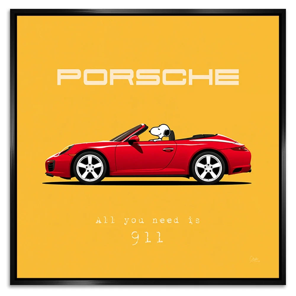 911 Snoopy Alu Dibond Bild